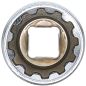 Preview: Steckschlüssel-Einsatz Gear Lock, tief | Antrieb Innenvierkant 6,3 mm (1/4") | SW 13 mm