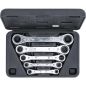 Preview: Double Ended Ratchet Wrench Set, straight, reversible | 6 x 8-19 x 22 mm | 5 pcs.