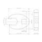 Preview: Hahnenfußschlüssel | Antrieb Innenvierkant 10 mm (3/8") | SW 15 mm