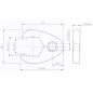 Preview: Hahnenfußschlüssel | Antrieb Innenvierkant 12,5 mm (1/2") | SW 36 mm