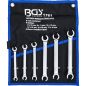 Preview: Double Ring Spanner Set, open Type | 8 x 10 - 17 x 19 mm | 6 pcs.