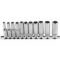 Preview: Socket Set, Hexagon, deep | 6.3 mm (1/4") Drive | Inch Sizes | 11 pcs.