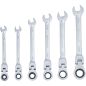 Preview: Ratchet Combination Wrench Set | flexible Heads | Inch Sizes | 1/4" - 9/16" | 6 pcs.