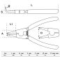 Preview: Alicate de puntas (circlip) | angular | para anillos de retención exteriores | 180 mm