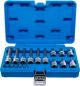 Preview: Bit Socket Set | 6.3 mm (1/4") / 12.5 mm (1/2") Drive | T-Star (for Torx) | 18 pcs.