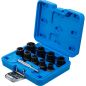 Preview: Twist Socket Set (Spiral Profile) / Screw Extractor | 12.5 mm (1/2") Drive | 10 - 19 mm | 10 pcs.