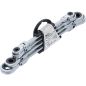 Preview: Double Ratchet Ring Spanner Set | adjustable | with E-Type Ring Heads | E6 - E24 | 4 pcs.