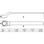 Preview: VDE Single End Ring Spanner | deep offset end | 14 mm