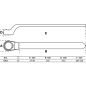 Preview: VDE Single End Ring Spanner | deep offset end | 15 mm