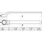 Preview: VDE Single End Ring Spanner | deep offset end | 16 mm