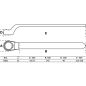 Preview: VDE Single End Ring Spanner | deep offset end | 32 mm