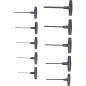 Preview: Juego de destornilladores con empuñadura en T | hexágono interior 2 - 10 mm | 10 piezas