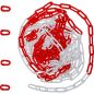 Preview: Barrier Chain | red / white | 4 Snap Hooks | Plastic | 7.5 m