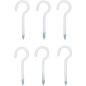Preview: Screw Hook Assortment | white | plastic-coated | 60 mm | 6 pcs.