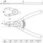 Preview: Pince à circlips | pour circlips internes/externes | points échangeables | 180 mm