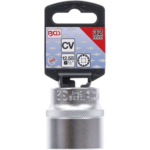 Llave de vaso Gear Lock | entrada 12,5 mm (1/2") | 32 mm