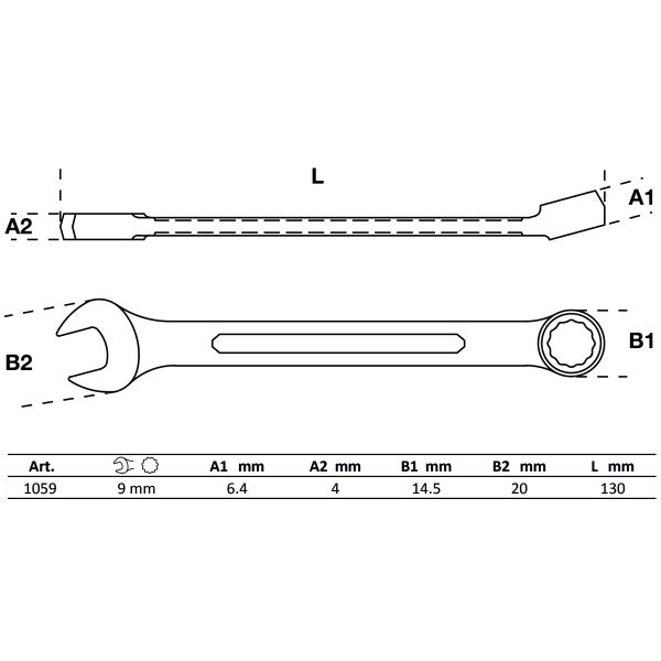 Llave combinada | 9 mm