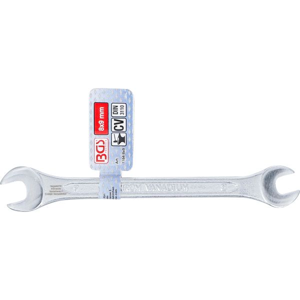 Double Open End Spanner | 8 x 9 mm