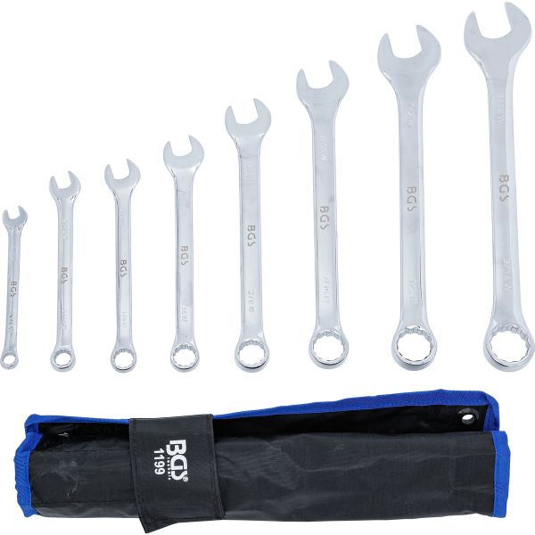 Combination Spanner Set | Inch Sizes | 1/8" - 9/16" Withworth | 8 pcs.