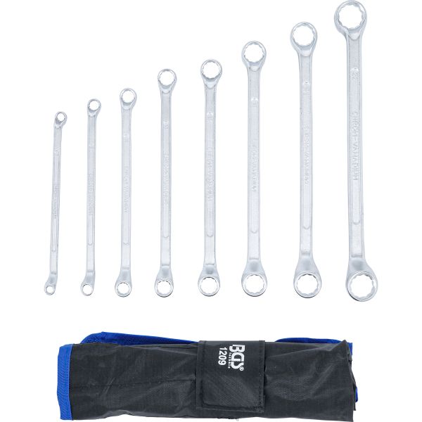 Double Ring Spanner Set | offset | 6 x 7 - 20 x 22 mm | 8 pcs.