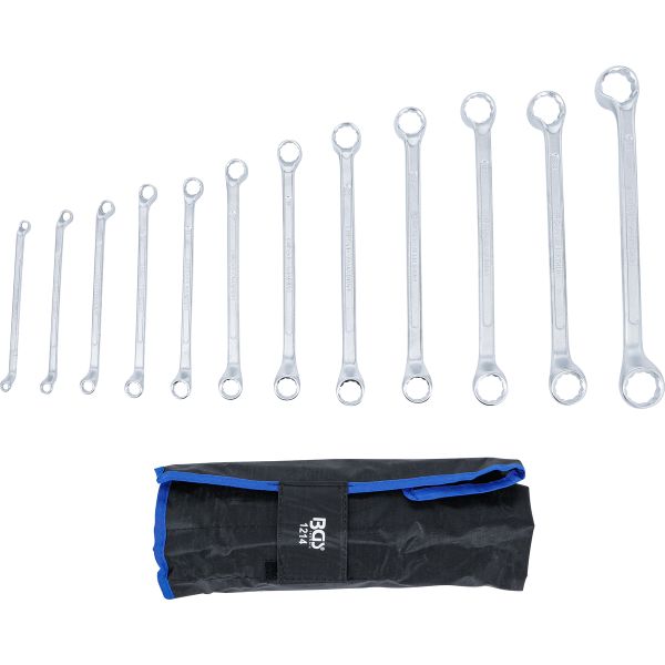 Double Ring Spanner Set | offset | 6 x 7 - 30 x 32 mm | 12 pcs.