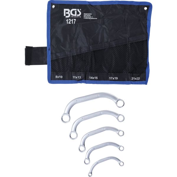 Obstruction Ring Spanner Set | 8 x 10 - 21 x 22 mm | 5 pcs.