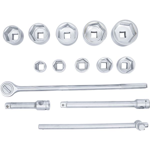 Socket Set | 25 mm (1") Drive | 36-80 mm | 15 pcs.