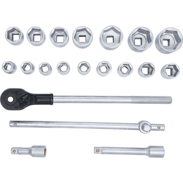 Socket Set | 20 mm (3/4") Drive | 19-50 mm | 20 pcs.