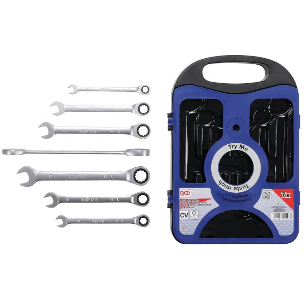 Ratcheting Combination Wrench Set | 8-19 mm | 7 pcs.