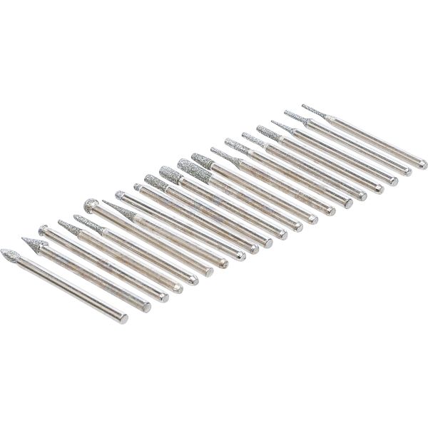 Diamond-Coated Grinding and Milling Drill Bit Set | 20 pcs.