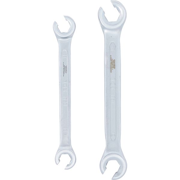 Double Ring Spanner Set, open Type | 10 x 11 / 12 x 13 mm | 2 pcs.