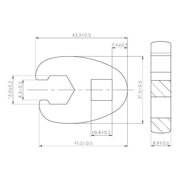 Crowfoot Spanner | 10 mm (3/8") Drive | 13 mm