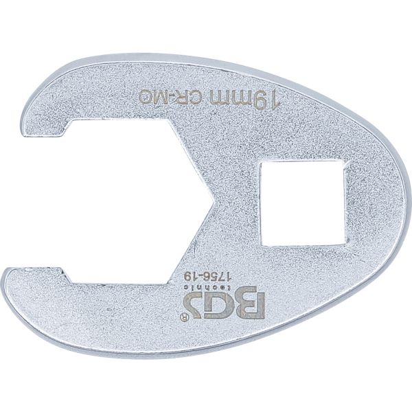 Llave boca hexagonal abierta (crowfoot) | entrada 10 mm (3/8") | 19 mm