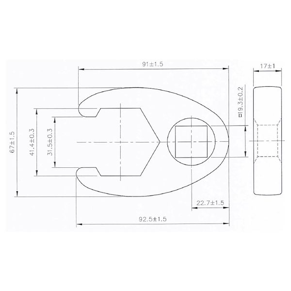 Crowfoot Spanner | 20 mm (3/4") Drive | 41 mm