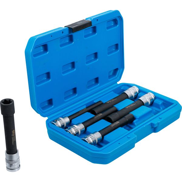 Juego de llaves de vaso E-Torx, extra largas | entrada 12,5 mm (1/2") | E10 - E20 | 6 piezas