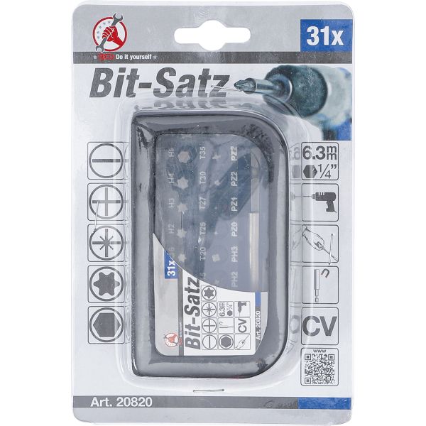 Bit Set | 6.3 mm (1/4") Drive | 31 pcs.