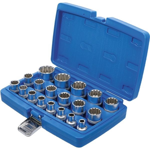 Socket Set, Gear Lock | 12.5 mm (1/2") Drive | 19 pcs.