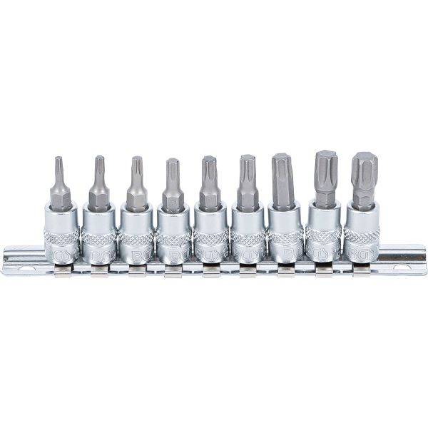 Bit Socket Set | 6.3 mm (1/4") Drive | T-Star (for Torx) T10 - T50 | 9 pcs.