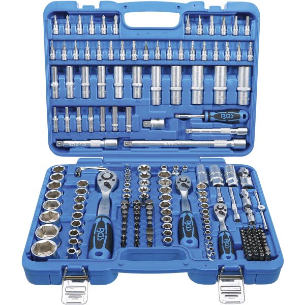 Socket Set Hexagon | 6.3 mm (1/4") / 10 mm (3/8") / 12.5 mm (1/2")| Inch Sizes | 192 pcs.