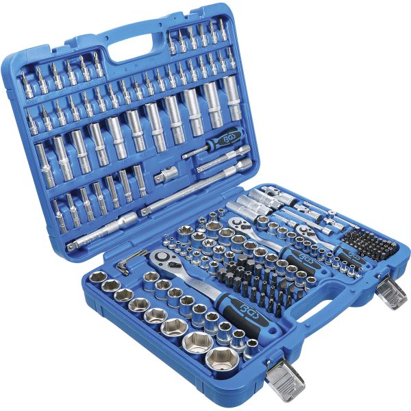 Socket Set Hexagon | 6.3 mm (1/4") / 10 mm (3/8") / 12.5 mm (1/2")| Inch Sizes | 192 pcs.