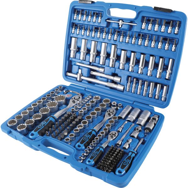 Socket Set Gear Lock | 6.3 mm (1/4") Drive / 10 mm (3/8") / 12.5 mm (1/2") | 192 pcs.