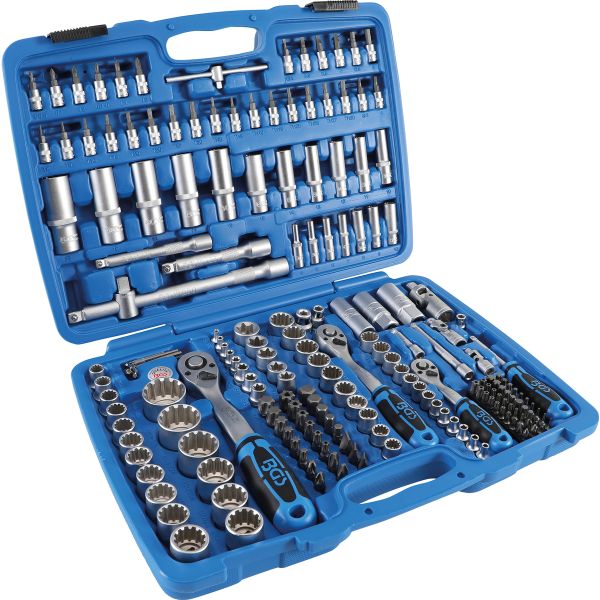 Socket Set Gear Lock | 6.3 mm (1/4") Drive / 10 mm (3/8") / 12.5 mm (1/2") | 192 pcs.