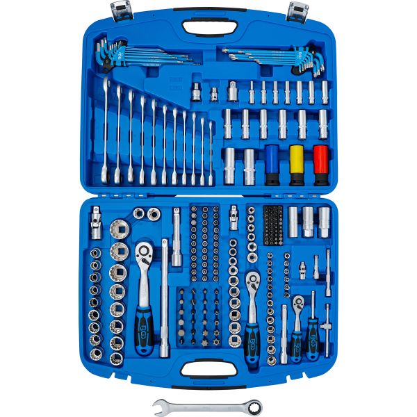 Socket Set Gear Lock | 6.3 mm (1/4") Drive / 10 mm (3/8") / 12.5 mm (1/2") | 218 pcs.