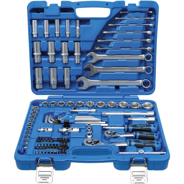 Socket Set Hexagon | 6.3 mm (1/4") / 10 mm (3/8") | Inch Sizes | 92 pcs.