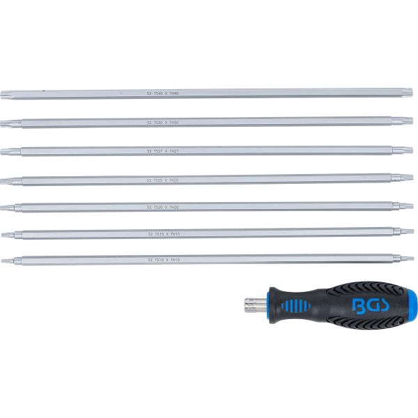 Screwdriver Set with interchangeable Blades | T-Star (for Torx) / TS-Star (for Torx Plus) | 8 pcs.