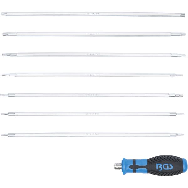 Screwdriver Set with interchangeable Blades | T-Star (for Torx) / T-Star tamperproof (for Torx) | 8 pcs.