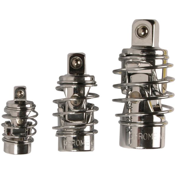 Universal Joint Set | with spring | 6.3 mm (1/4") / 10 mm (3/8") / 12.5 mm (1/2") | 3 pcs.