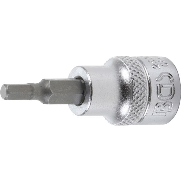 Bit Socket | 10 mm (3/8") Drive | internal Hexagon 4 mm