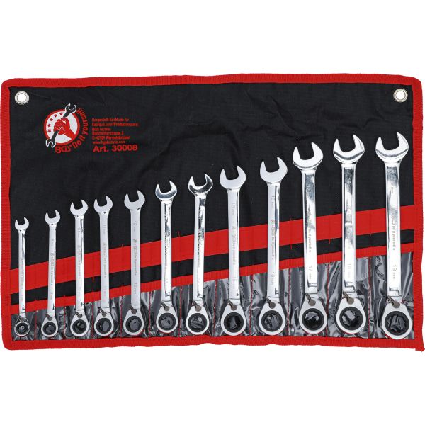 Ratchet Combination Wrench Set | reversible | 8 - 19 mm | 12 pcs.