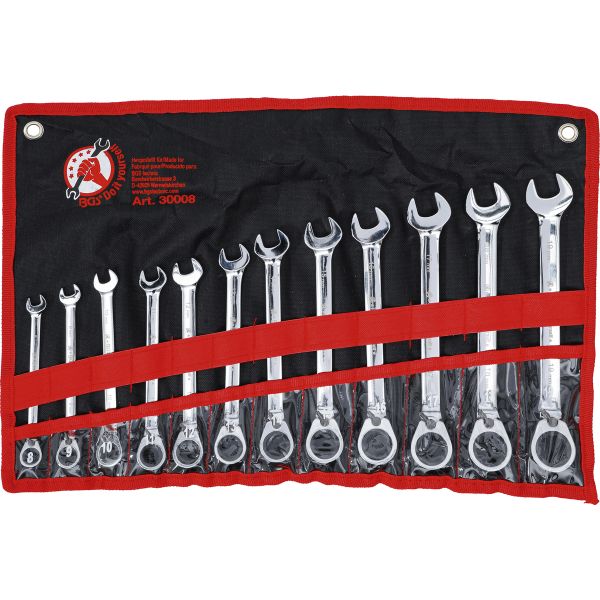 Ratchet Combination Wrench Set | reversible | 8 - 19 mm | 12 pcs.